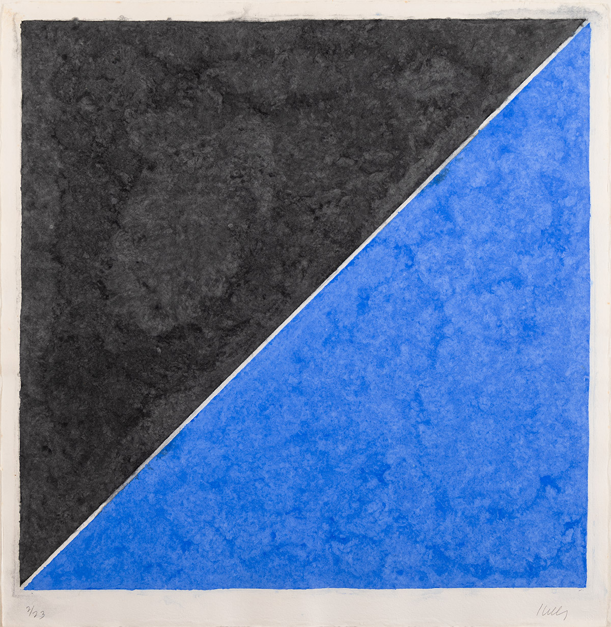 ELLSWORTH KELLY Colored Paper Image XV (Dark Gray and Blue).